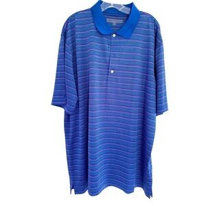 Men shirt big man Golf polo shirt 3 button collar short sleeves lightweight 2XL